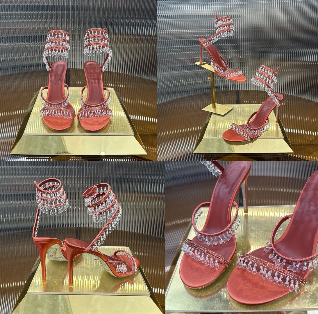 RENE  CAOVILLA Chandelier crystal-embellished leather sandals - image 20