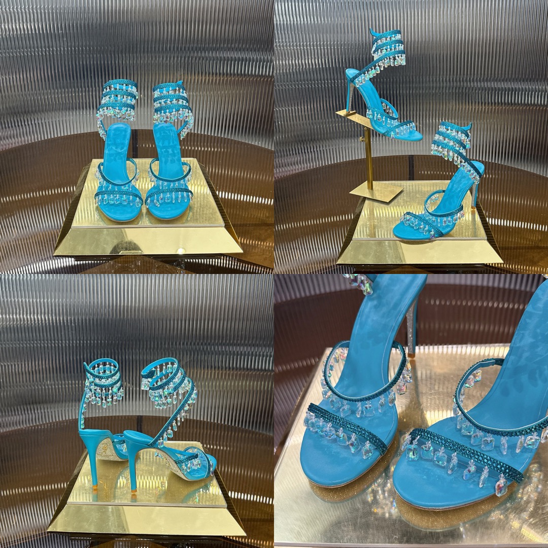 RENE  CAOVILLA Chandelier crystal-embellished leather sandals - image 26