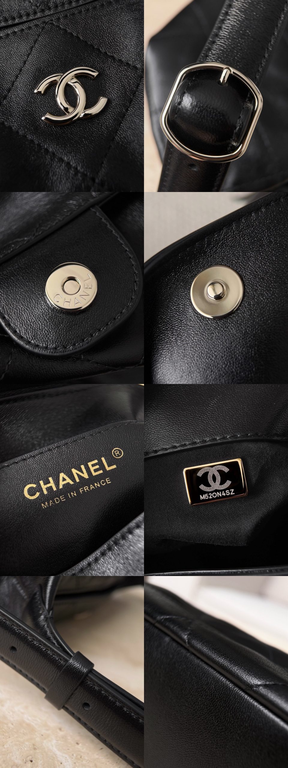 CHANEL 26P Hobo Bag Shiny Lambskin In Black - image 8