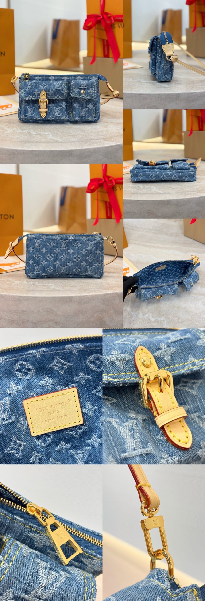 LV All in BB Denim M28107 - image 9