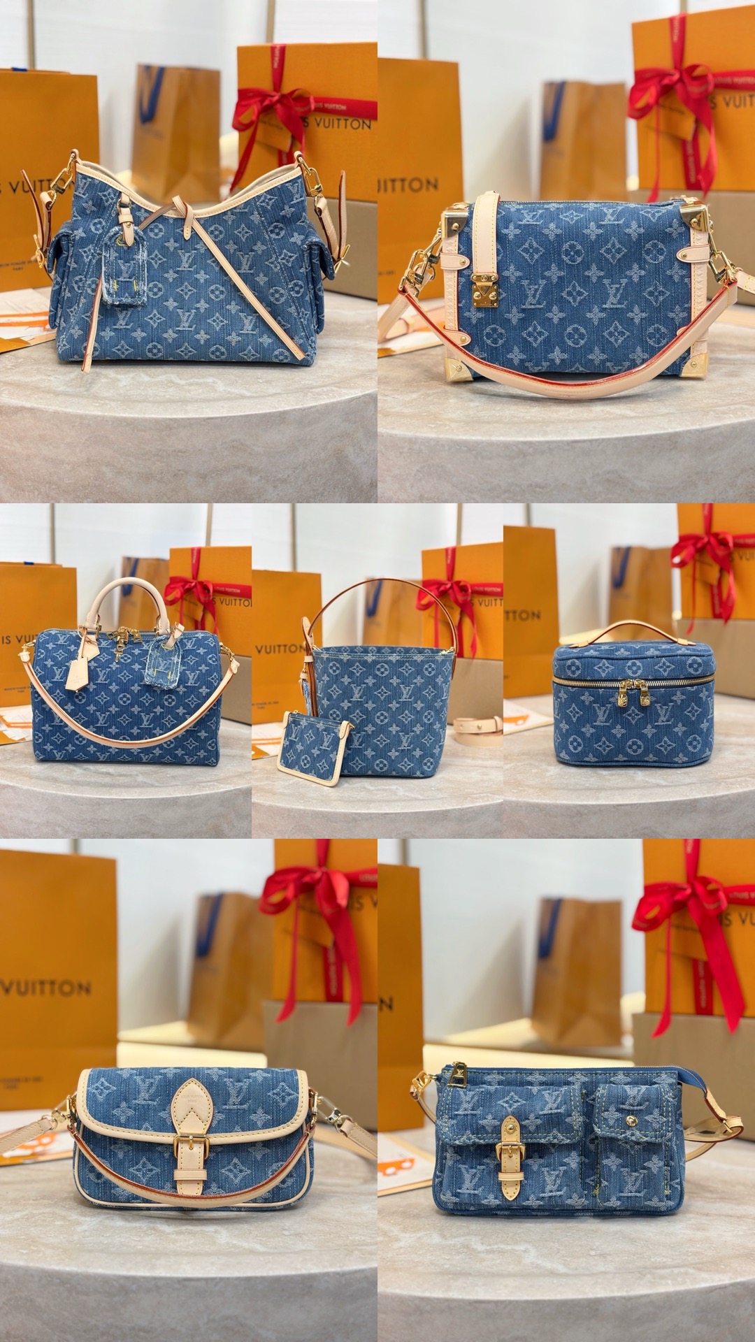 LV All in BB Denim M28107 - image 7
