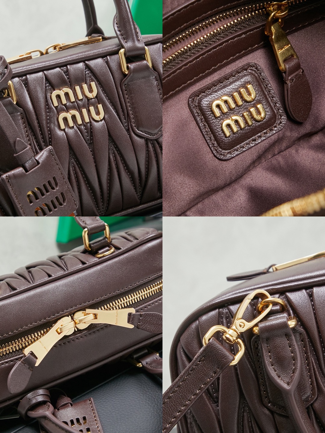MIUMIU Arcadie matelassé nappa leather bag – 22cm - image 8