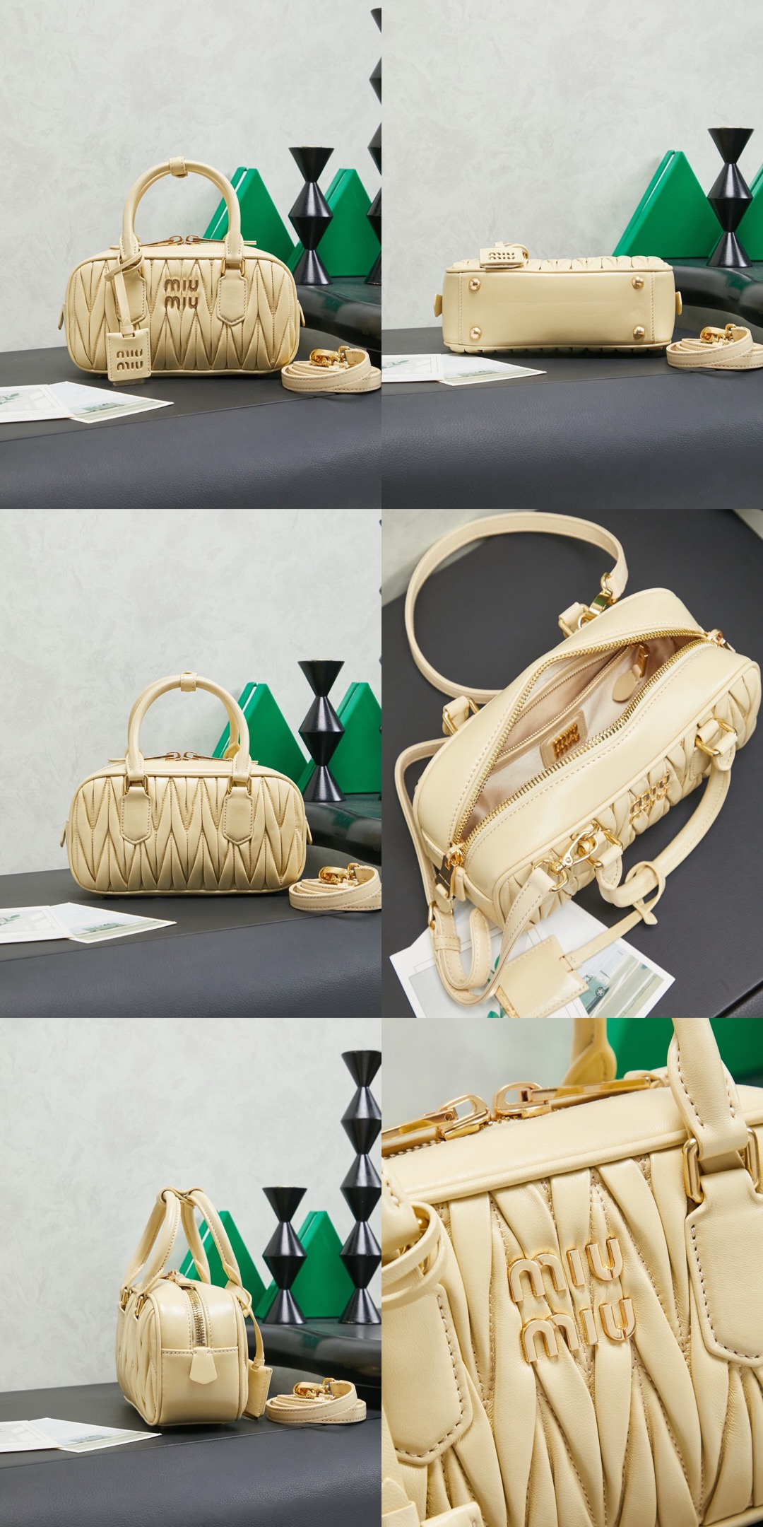 MIUMIU Arcadie matelassé nappa leather bag – 22cm - image 10