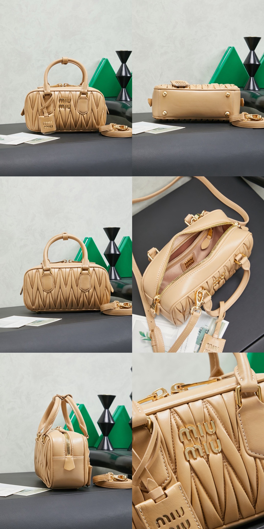 MIUMIU Arcadie matelassé nappa leather bag – 22cm - image 16