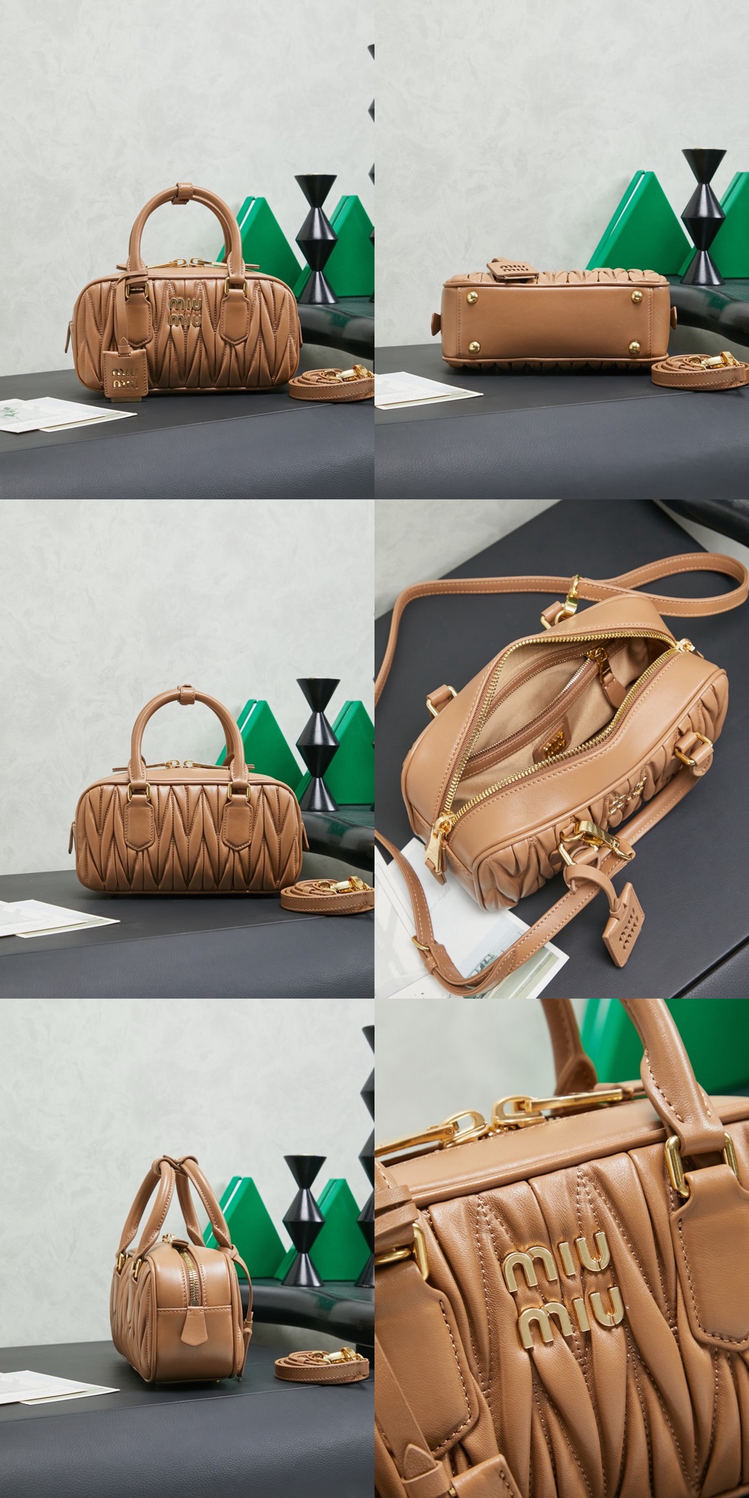 MIUMIU Arcadie matelassé nappa leather bag – 22cm - image 18