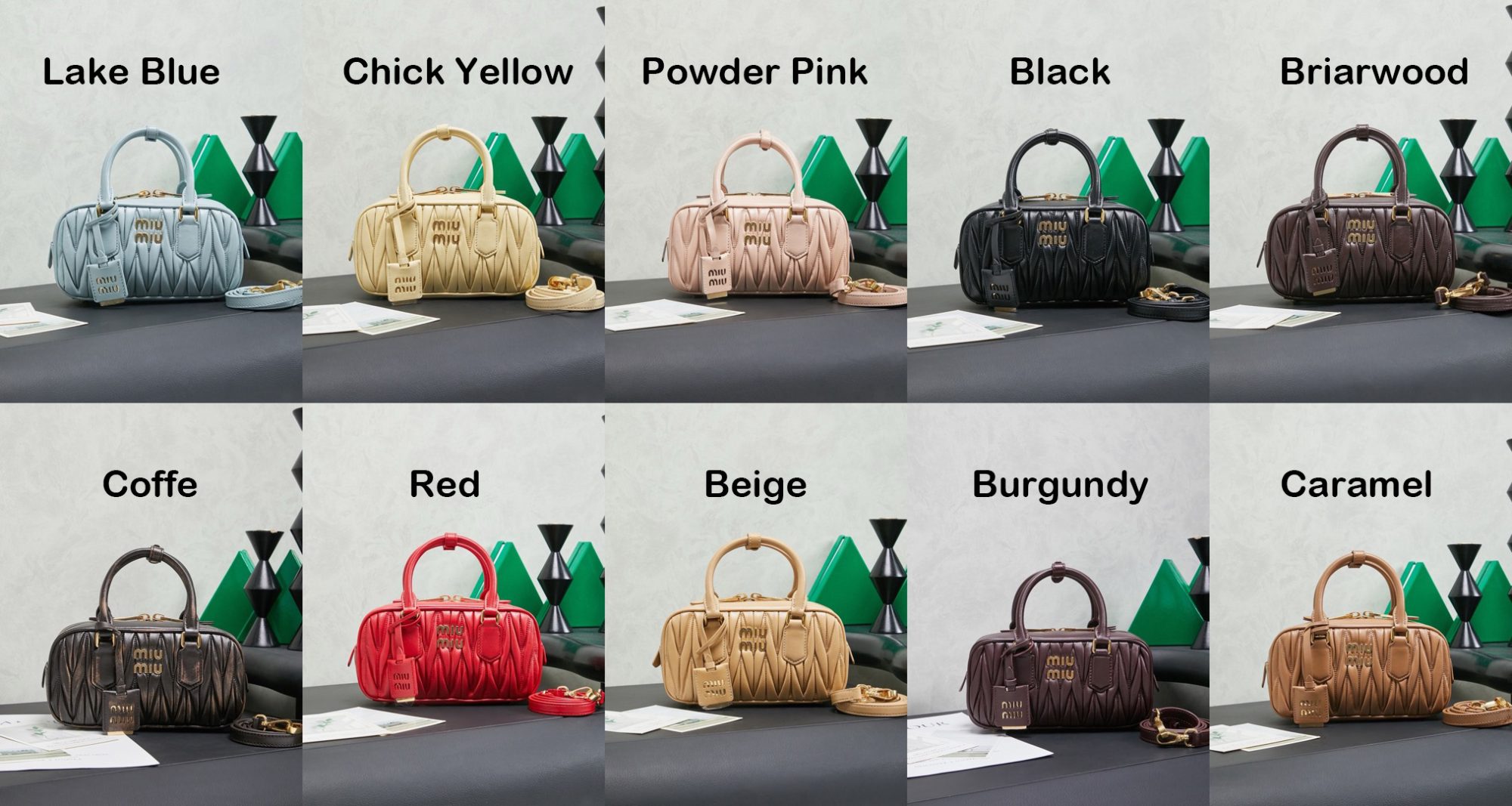 MIUMIU Arcadie matelassé nappa leather bag – 22cm - image 7