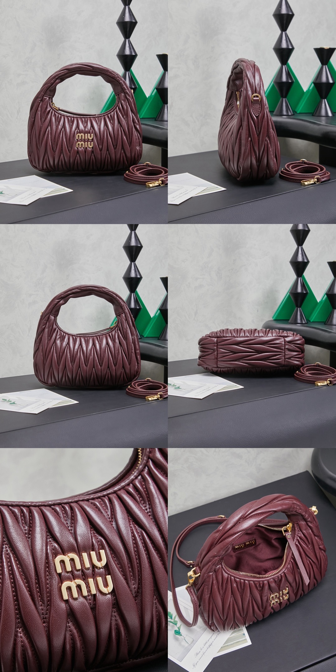 MiuMiu Wander matelassé nappa leather hobo bag - image 20