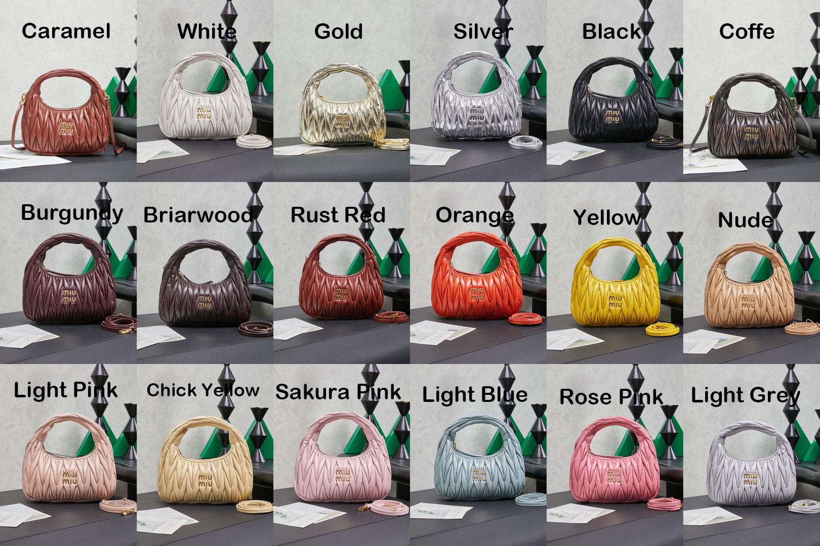 MiuMiu Wander matelassé nappa leather hobo bag - image 7