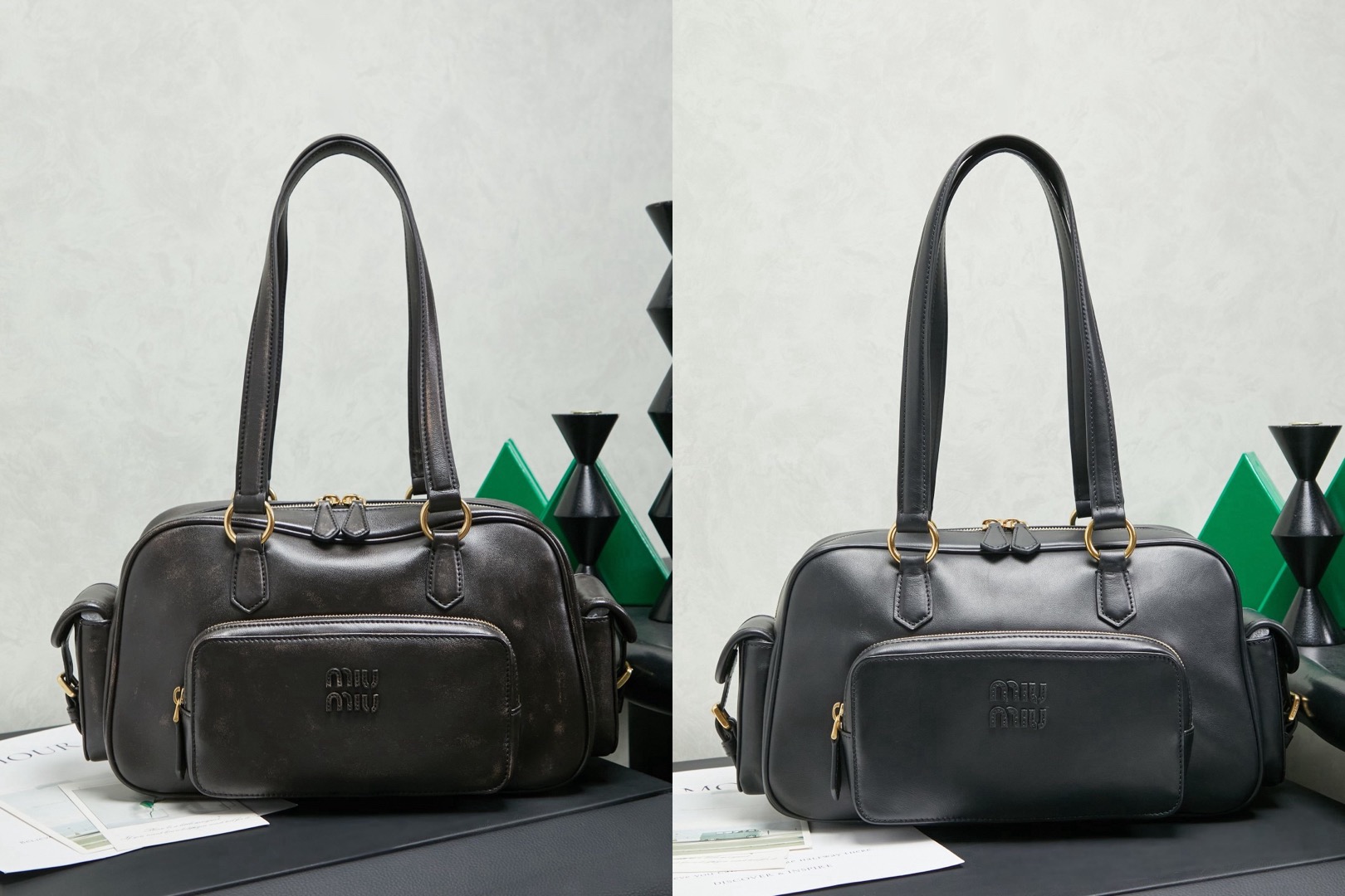 MIUMIU Pocket nappa leather top-handle bag - image 7
