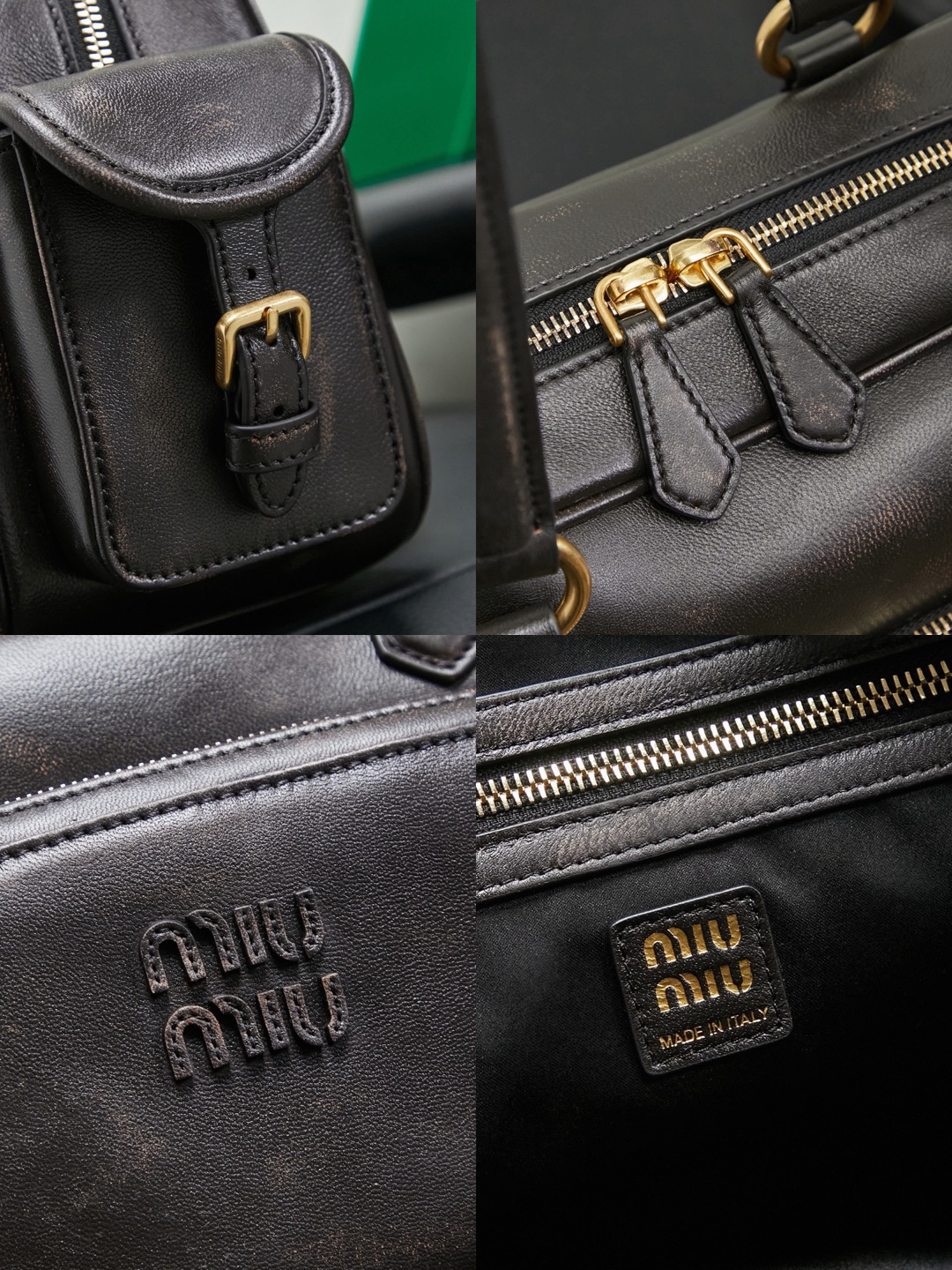 MIUMIU Pocket nappa leather top-handle bag - image 8