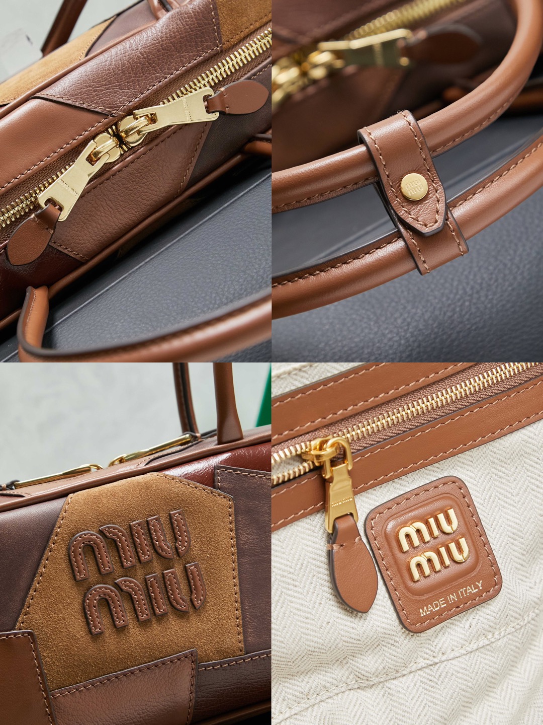 MIUMIU Beau leather patchwork bag - image 8