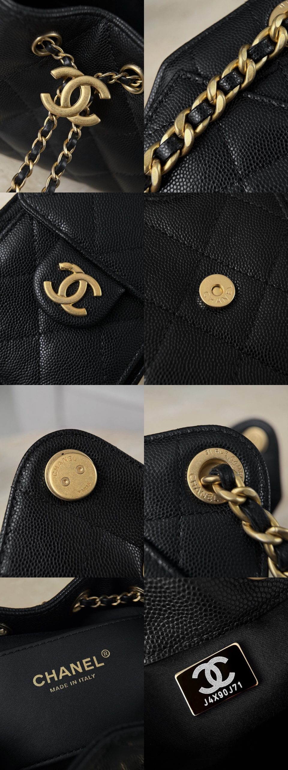 CHANEL 26C MINI Hobo Bag Grained Calfskin In Black - image 7