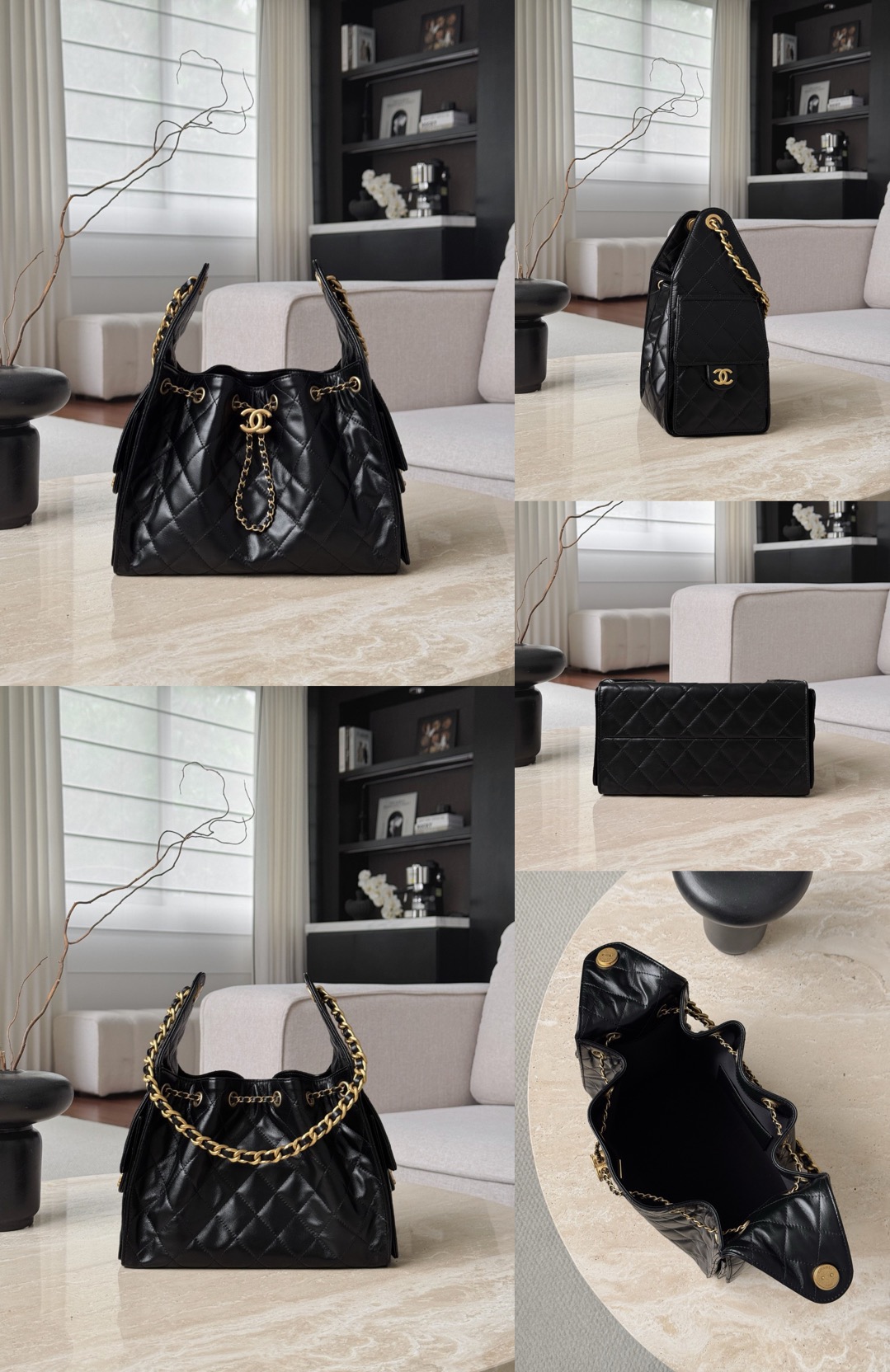 CHANEL 25C Hobo Bag In Black - image 10