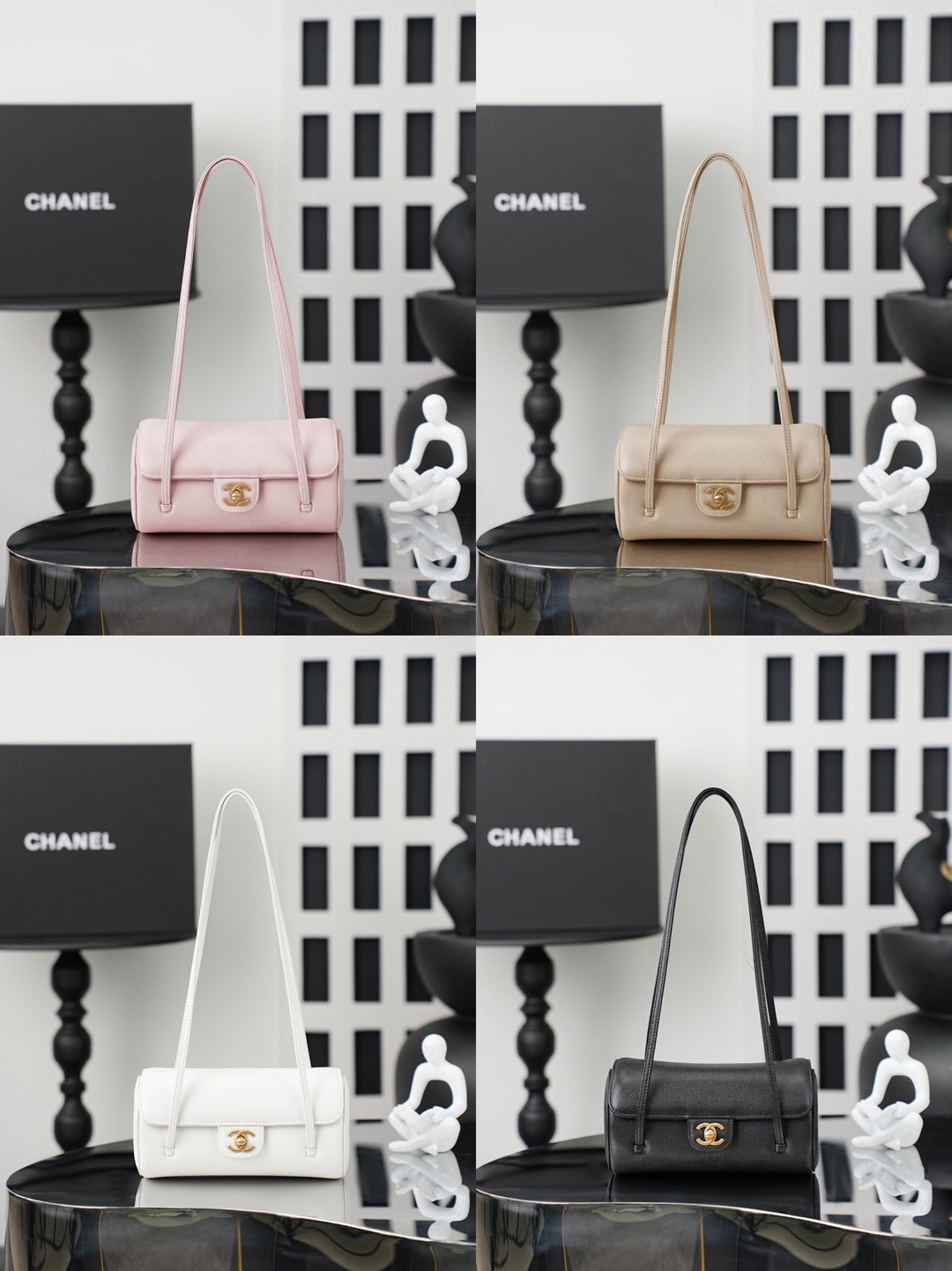 CHANEL Shiny Caviar Preppy Coco Small Bowling Bag - image 7