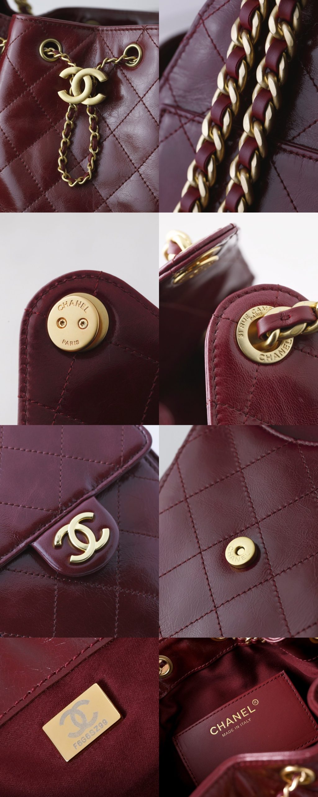 CHANEL 25 Small Handbag Shiny Crumpled Calfskin  Burgundy - image 10