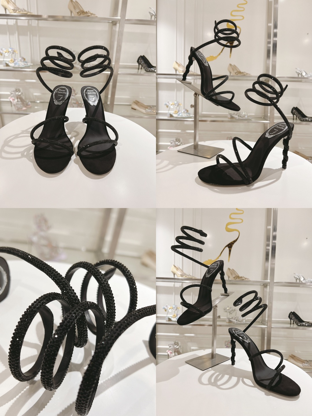 RENE  CAOVILLA Margot  jewelled snake sandals - image 16