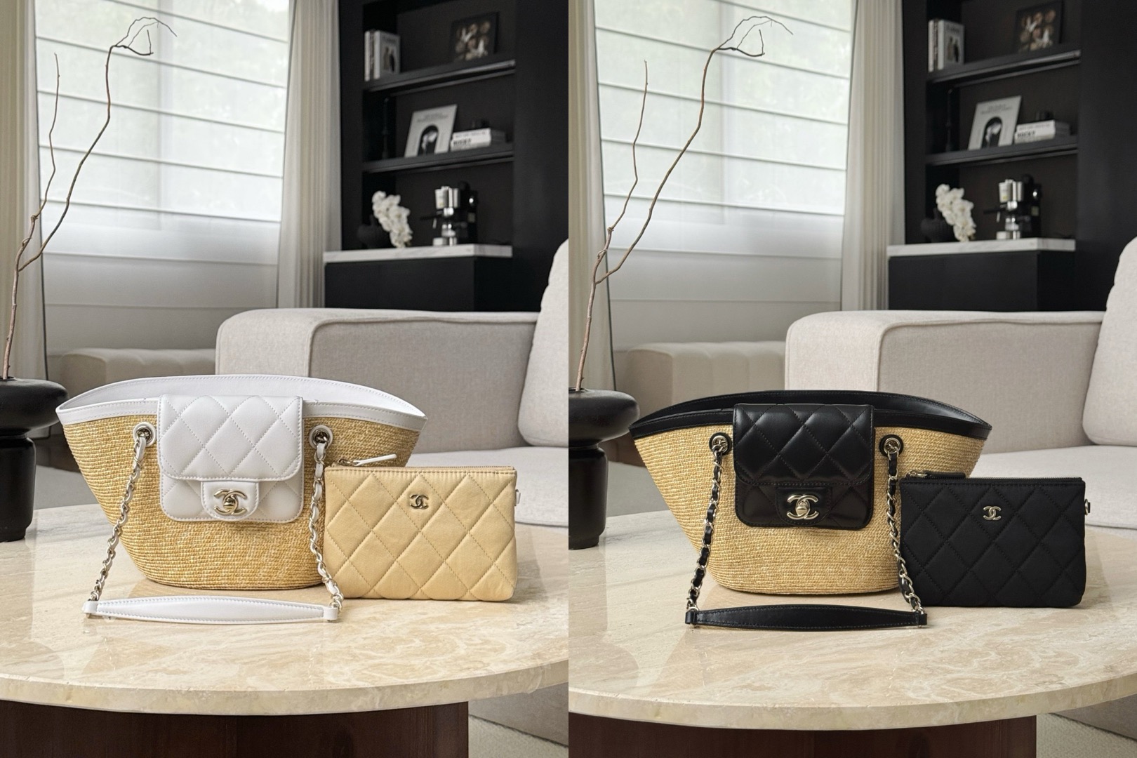 CHANEL Tote Braided Straw - image 8