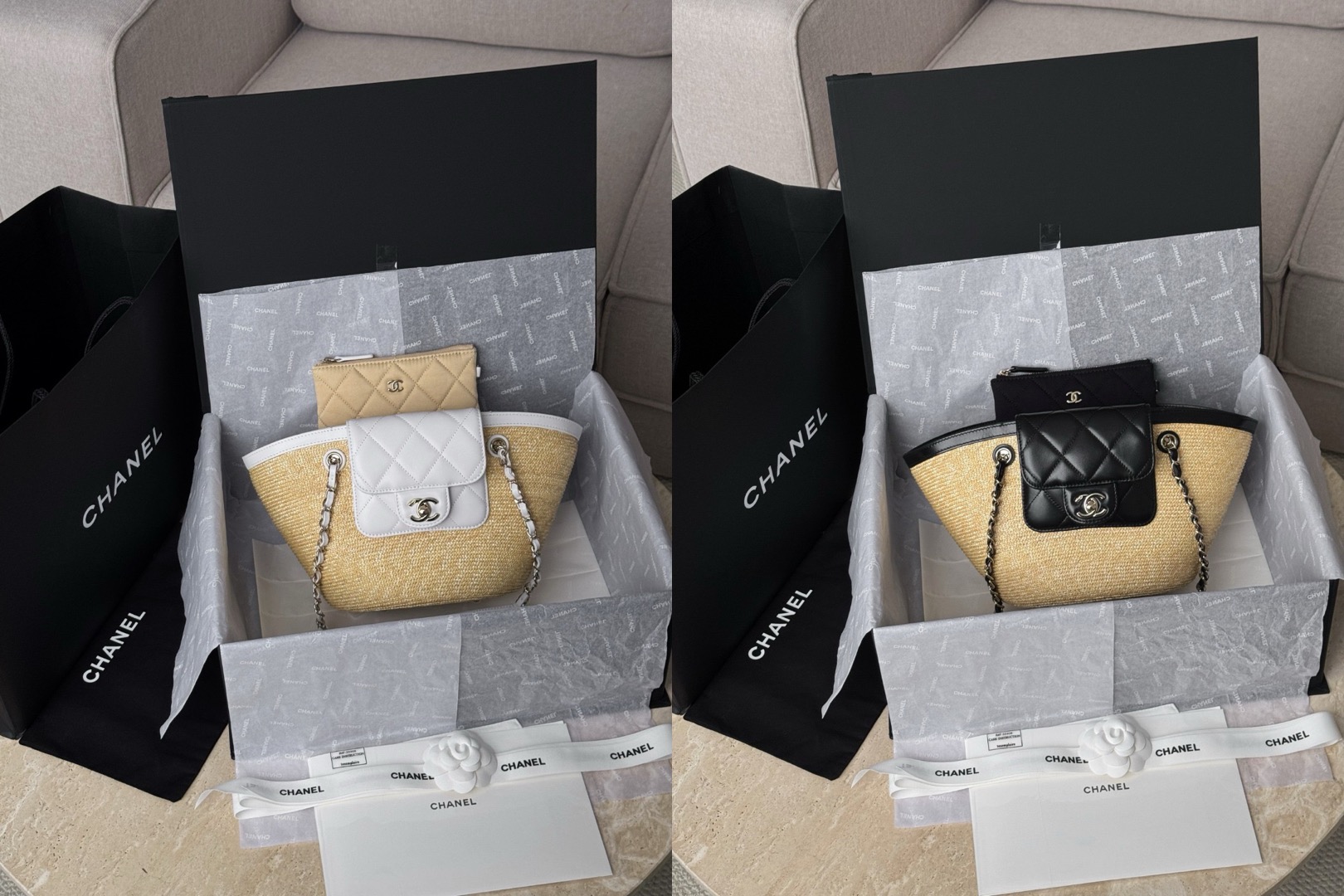 CHANEL Tote Braided Straw - image 11