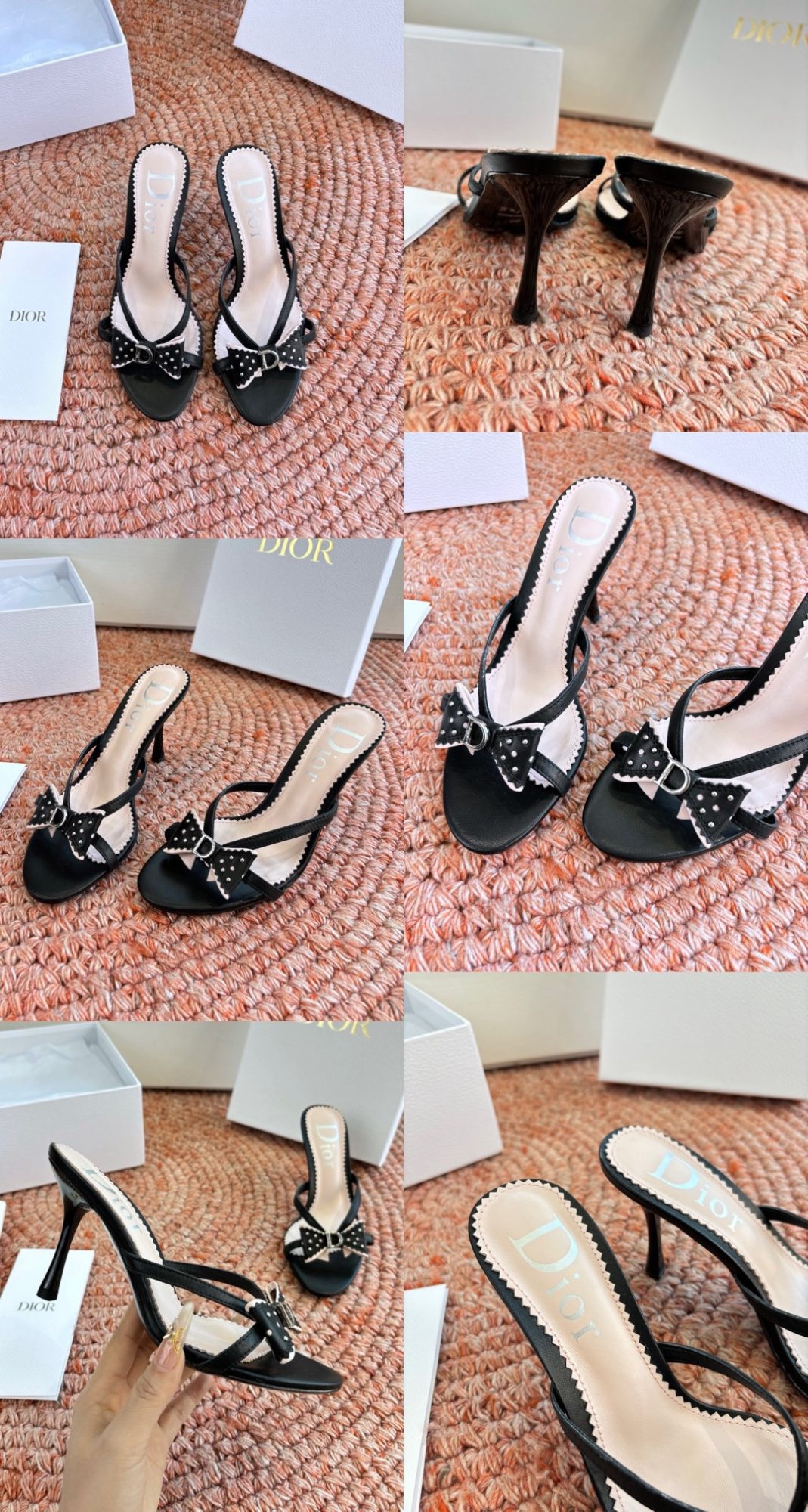 DIOR vintage christian dior 2000s white 'd' bow heels - image 9