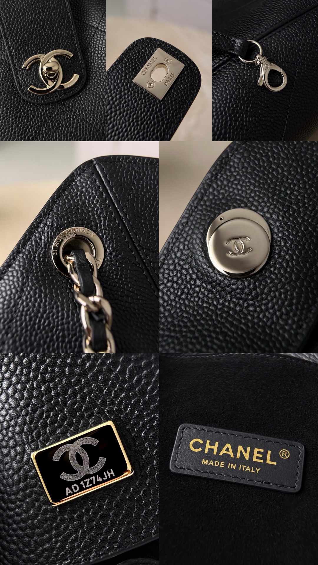 CHANEL Tote Bag Grained Calfskin - image 8