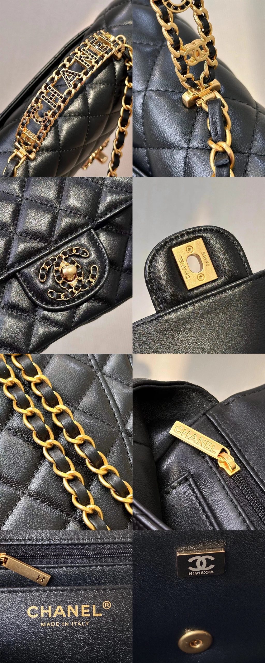 CHANEL 24C handle Classic Flap chain logo lambskin - image 8