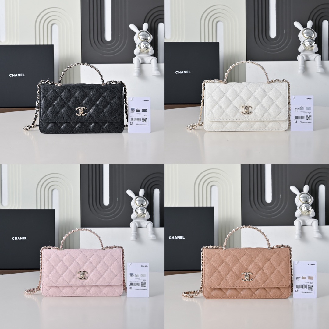 CHANEL Wallet on Chain Grained Calfskin Imitation Pearl - image 7