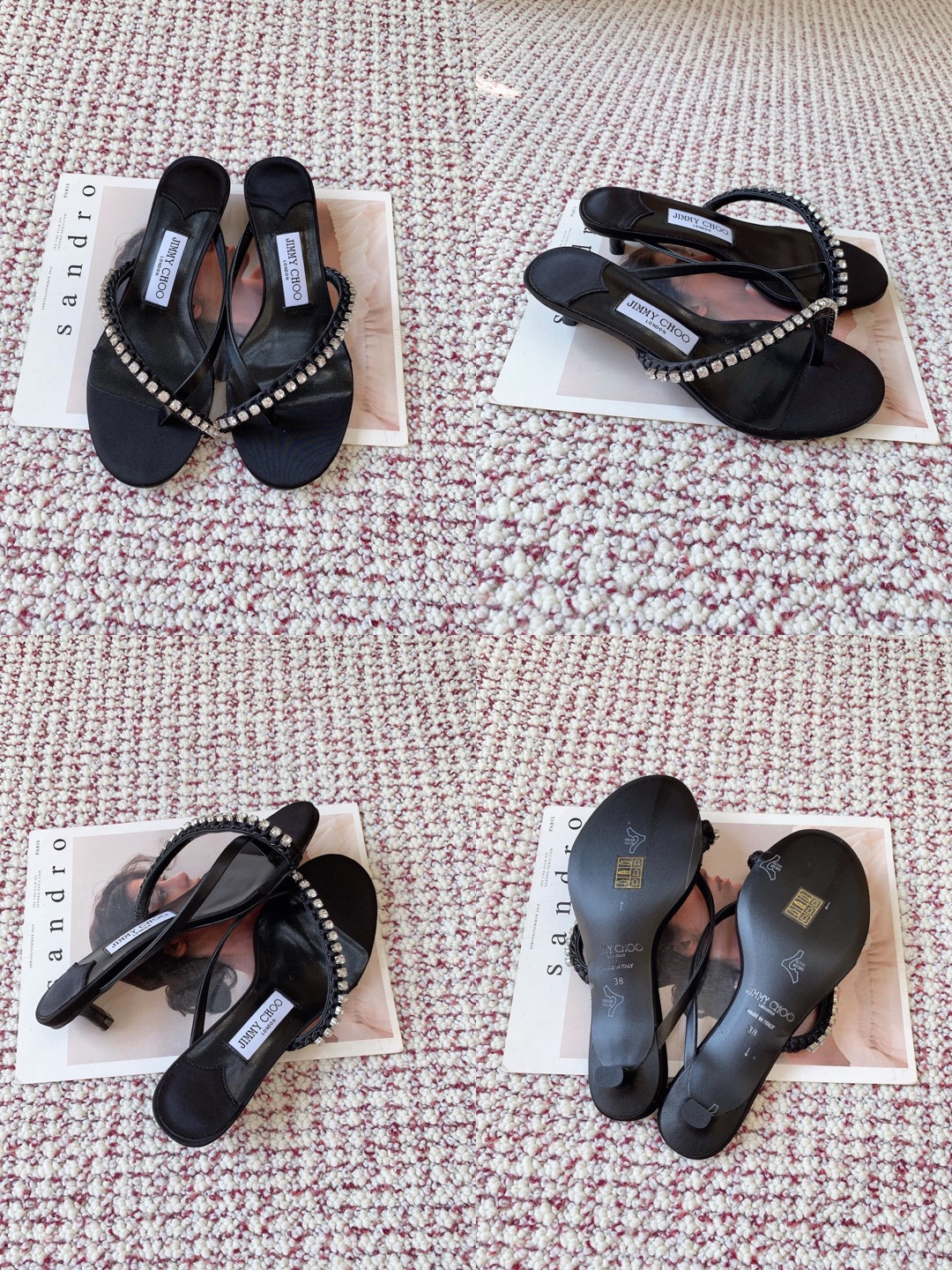 JIMMY CHOO Crystal-Embellished Heeled Mules - image 9
