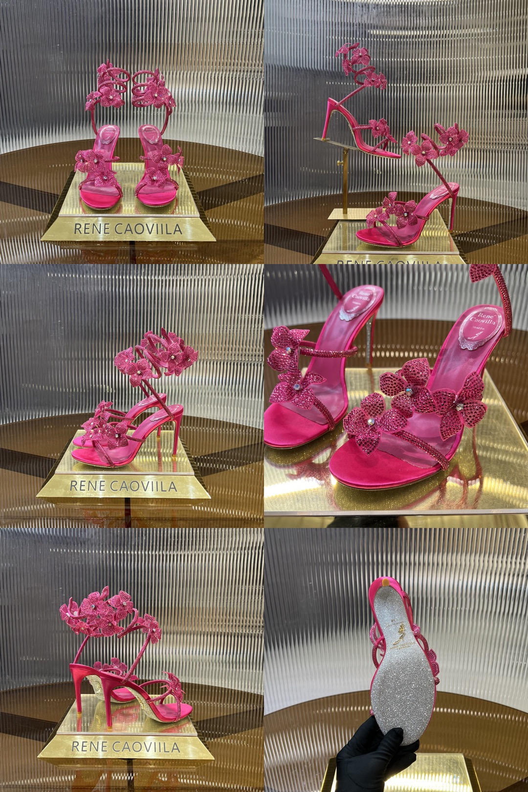 RC 105 crystal-embellished satin sandals - image 9