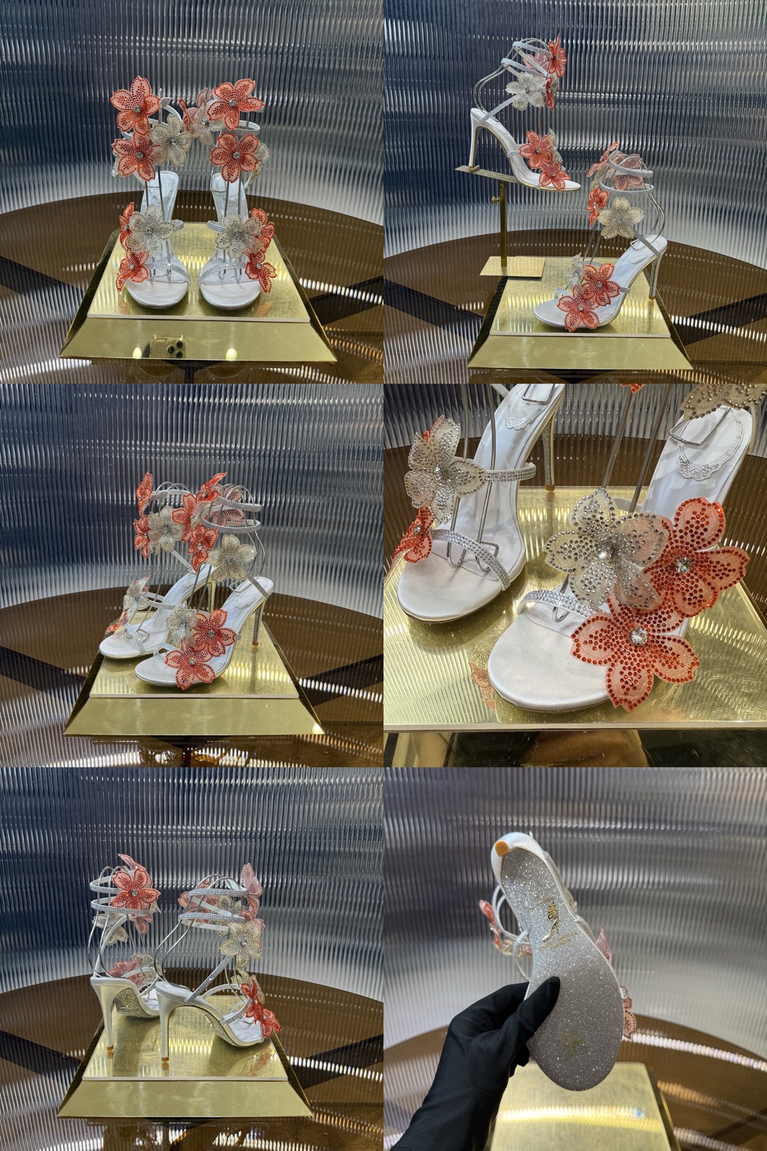 RC 105 crystal-embellished satin sandals - image 12