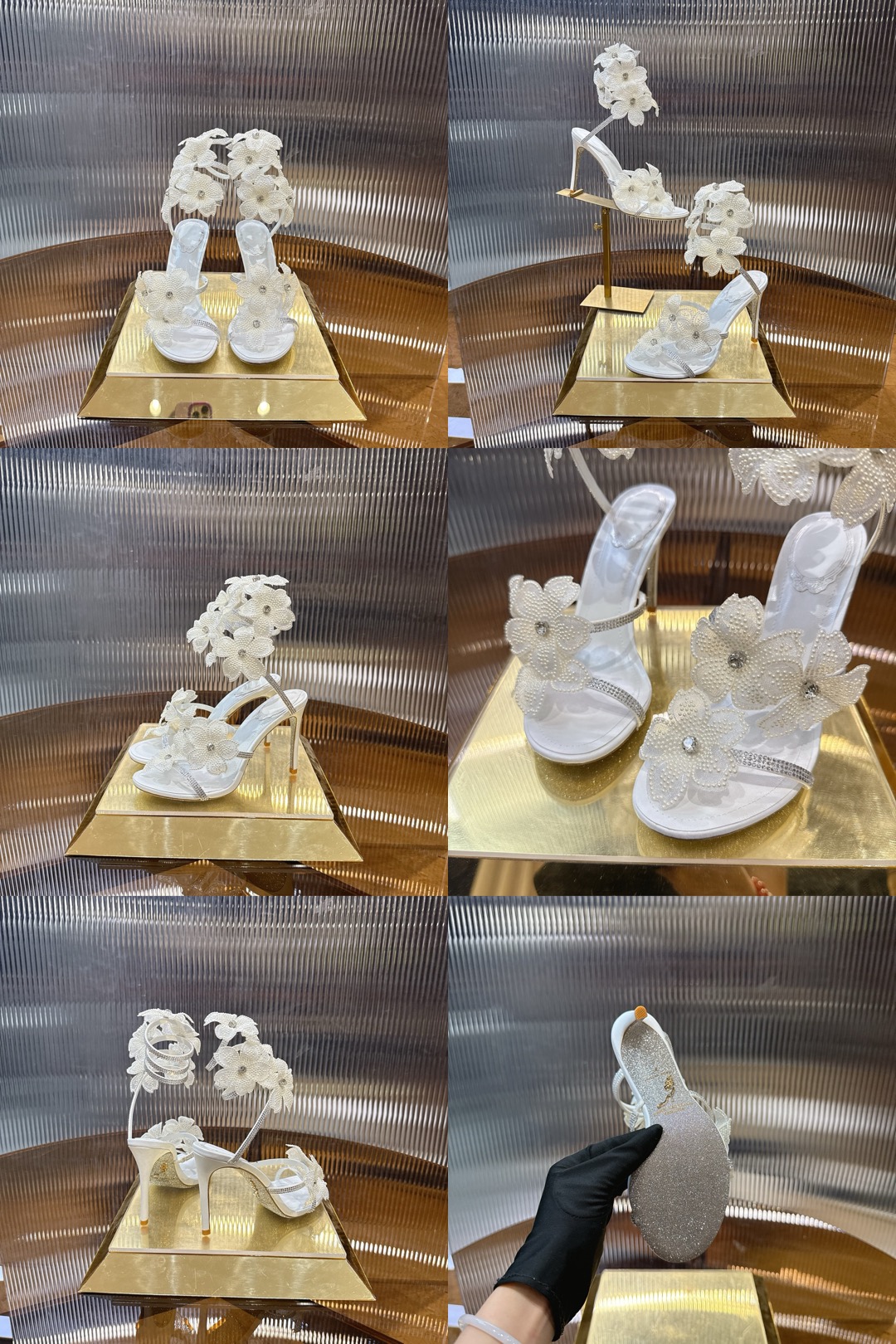 RC 105 crystal-embellished satin sandals - image 17