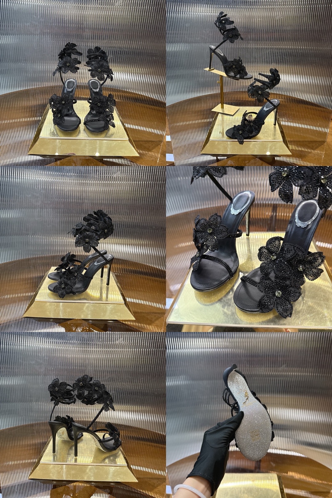 RC 105 crystal-embellished satin sandals - image 19