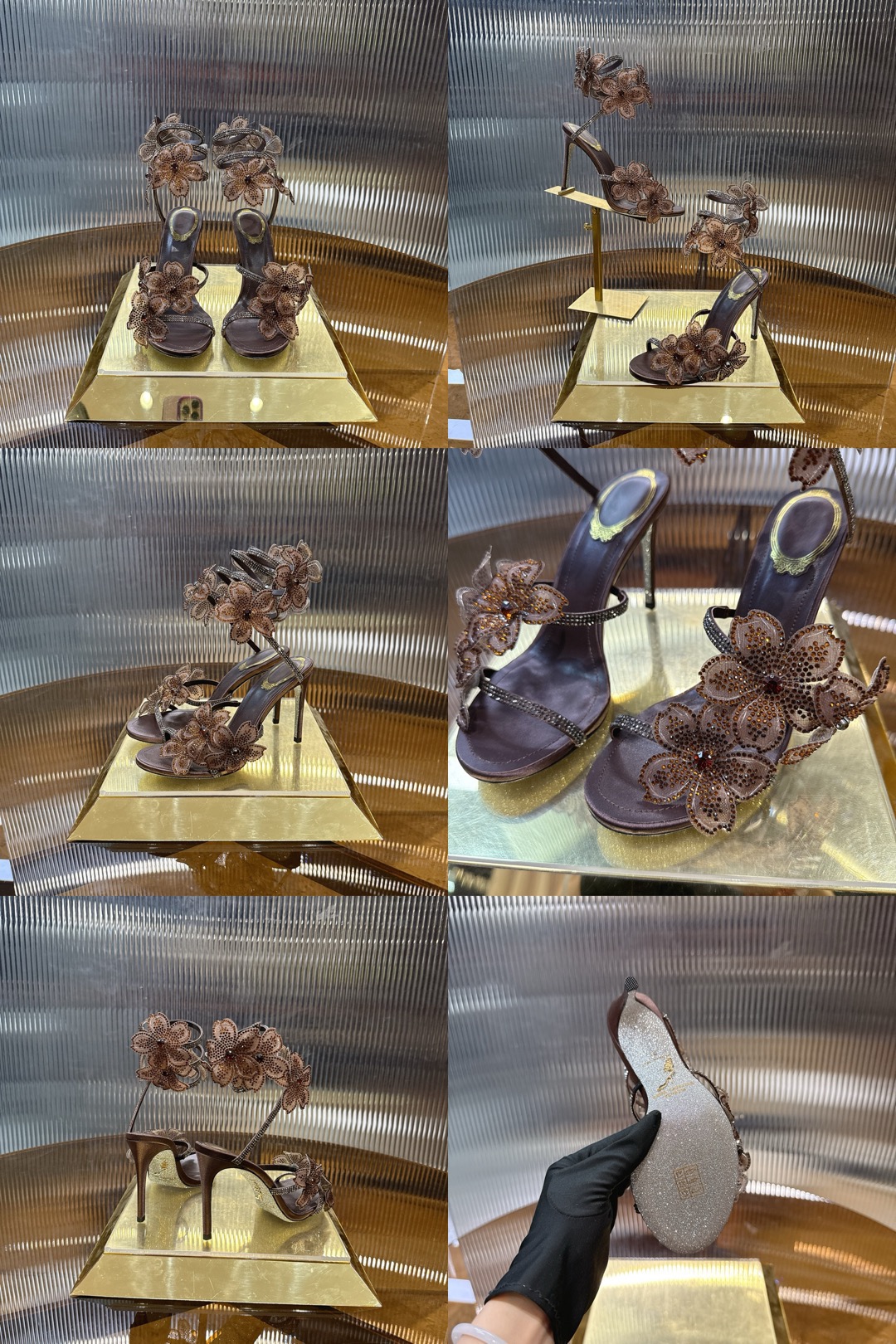 RC 105 crystal-embellished satin sandals - image 20
