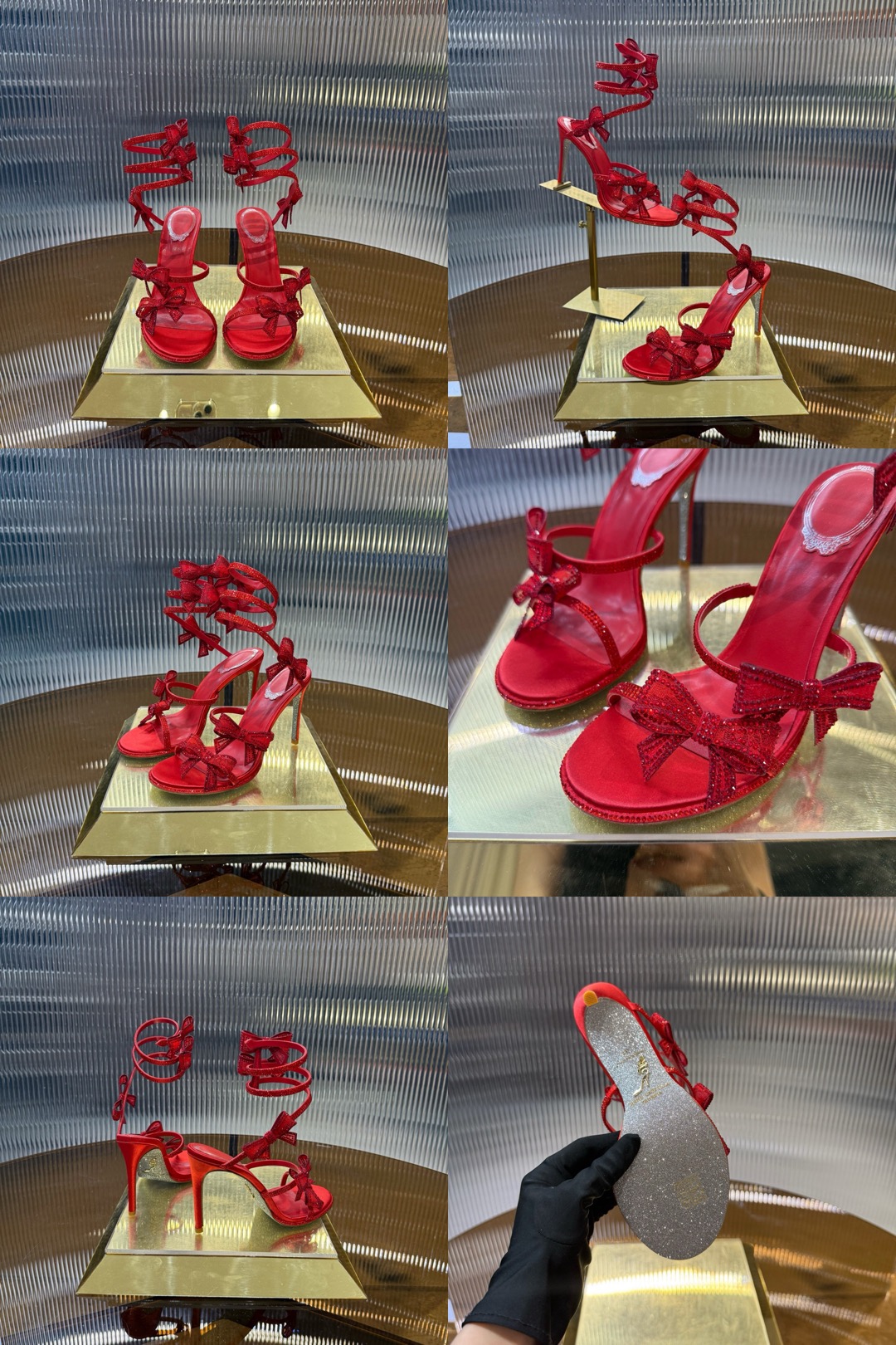 RC 105Mm Cleo Bow-Embellished Sandals - image 9