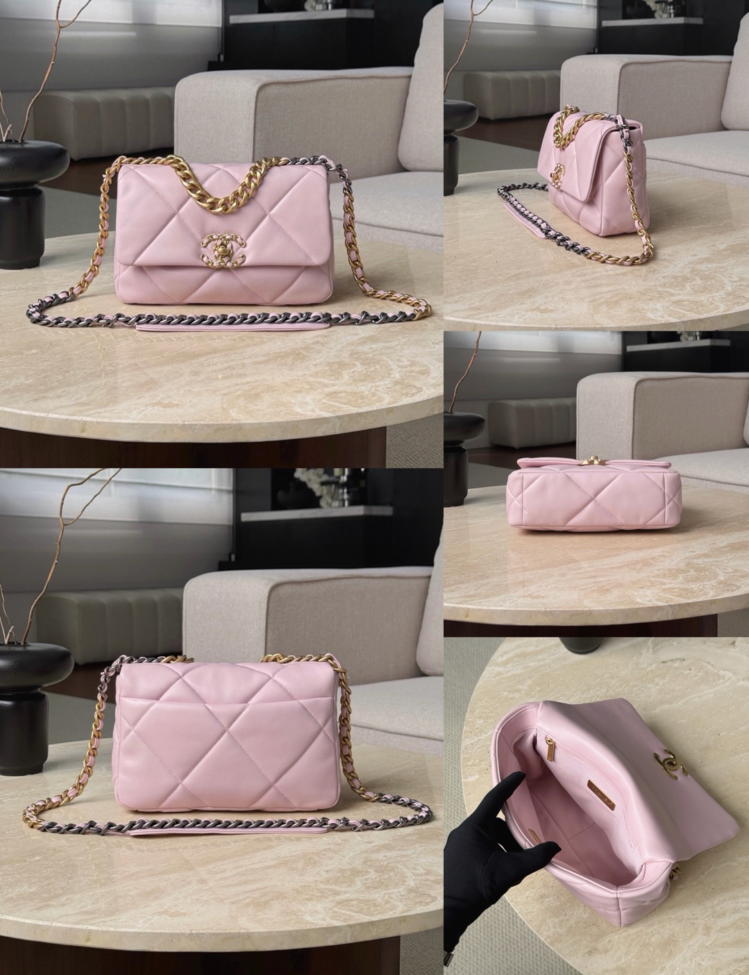 CHANEL Shiny Calfskin 19Flap bags - image 9