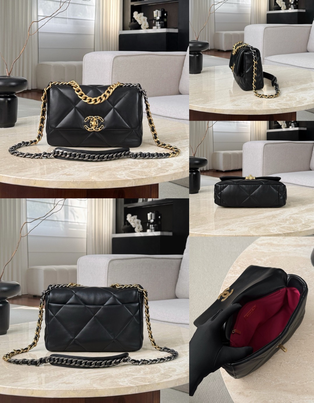 CHANEL Shiny Calfskin 19Flap bags - image 13