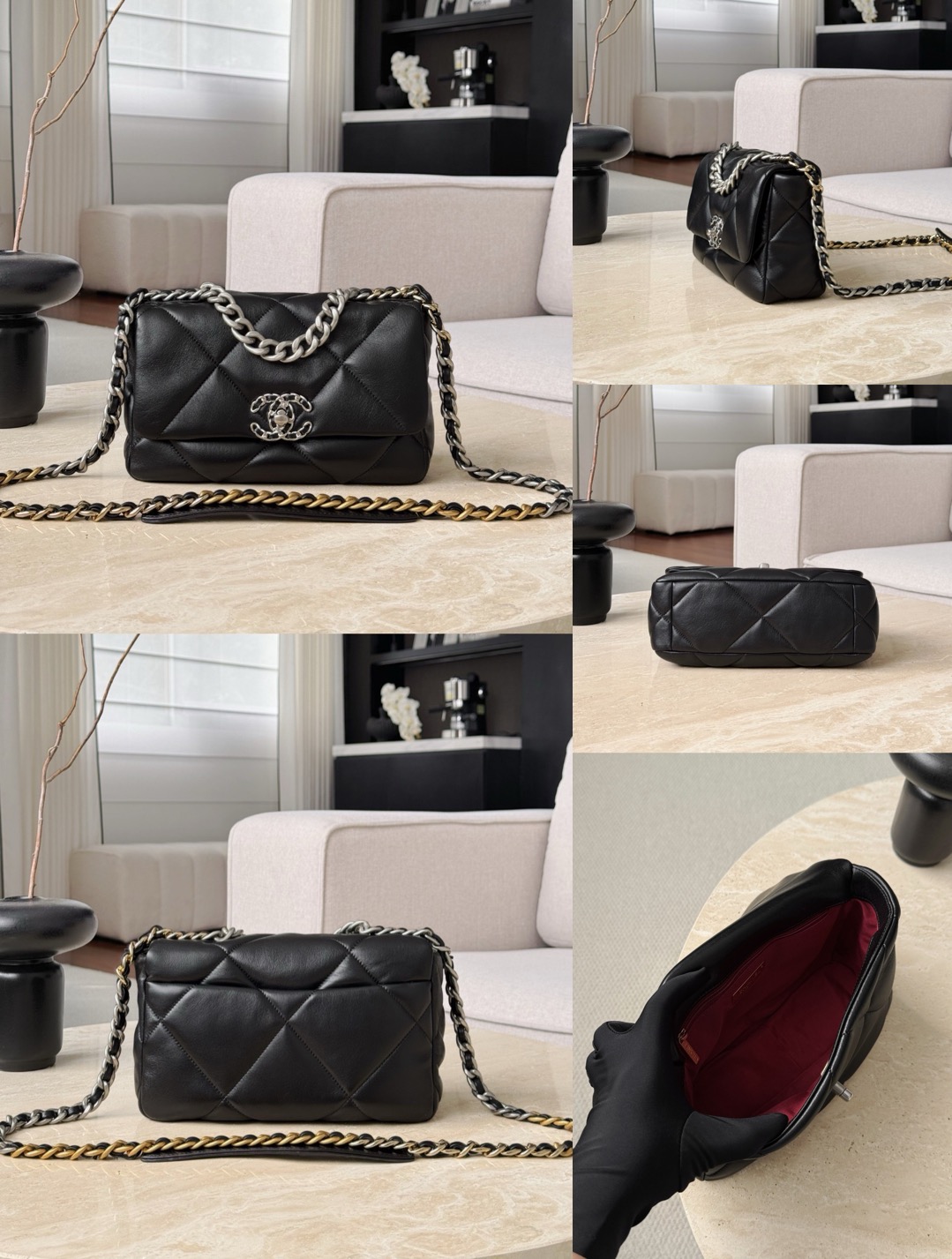 CHANEL Shiny Calfskin 19Flap bags - image 11