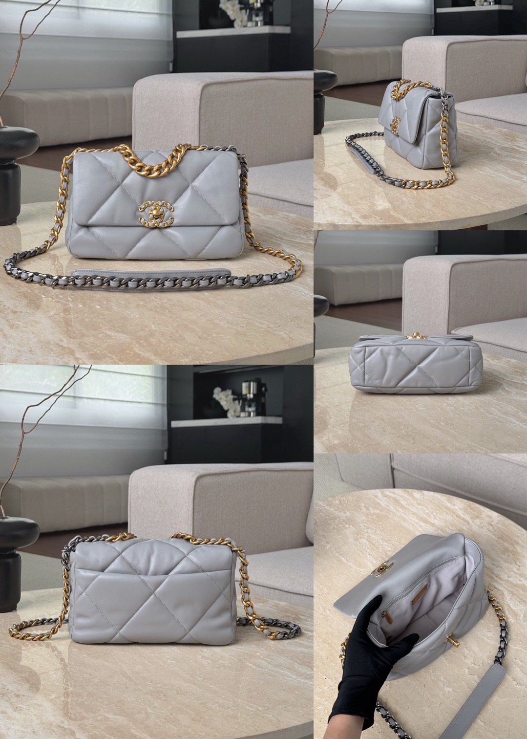 CHANEL Shiny Calfskin 19Flap bags - image 10