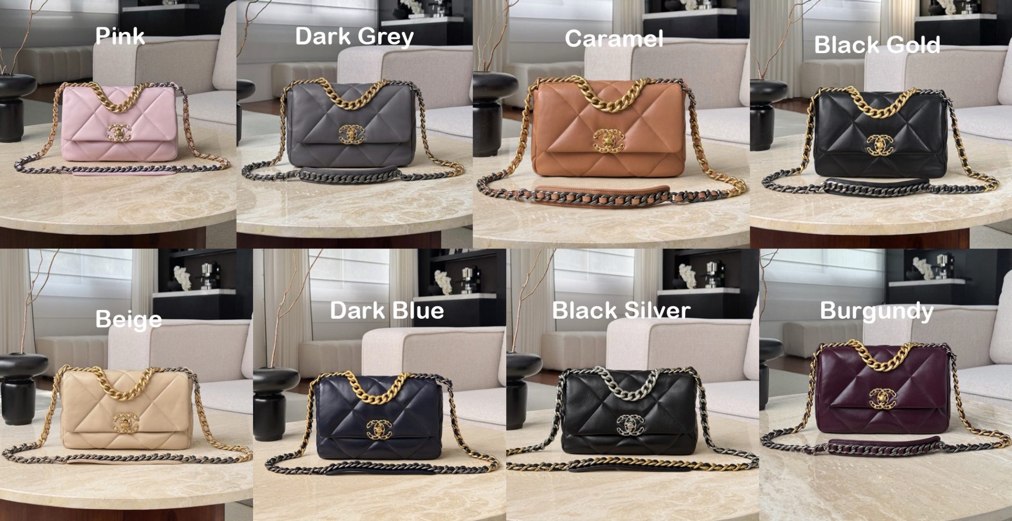 CHANEL Shiny Calfskin 19Flap bags - image 7