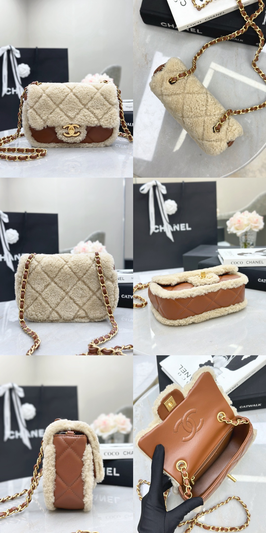 CHANEL 24K Teddy Bear-Shearling Flap Bag - image 11