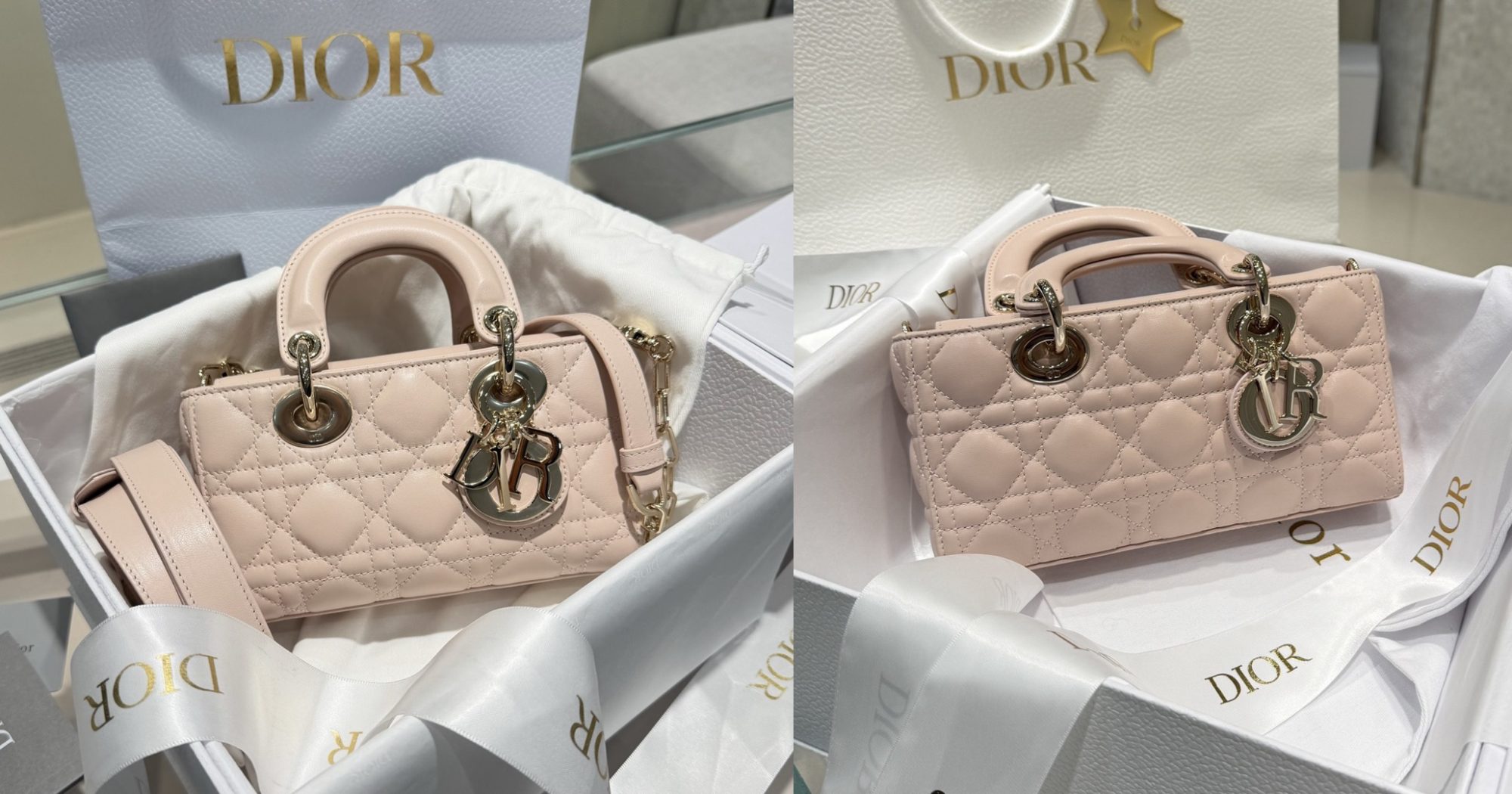 DIOR Lady D-Joy Bag Cannage Lambskin Rose des Vents - image 11