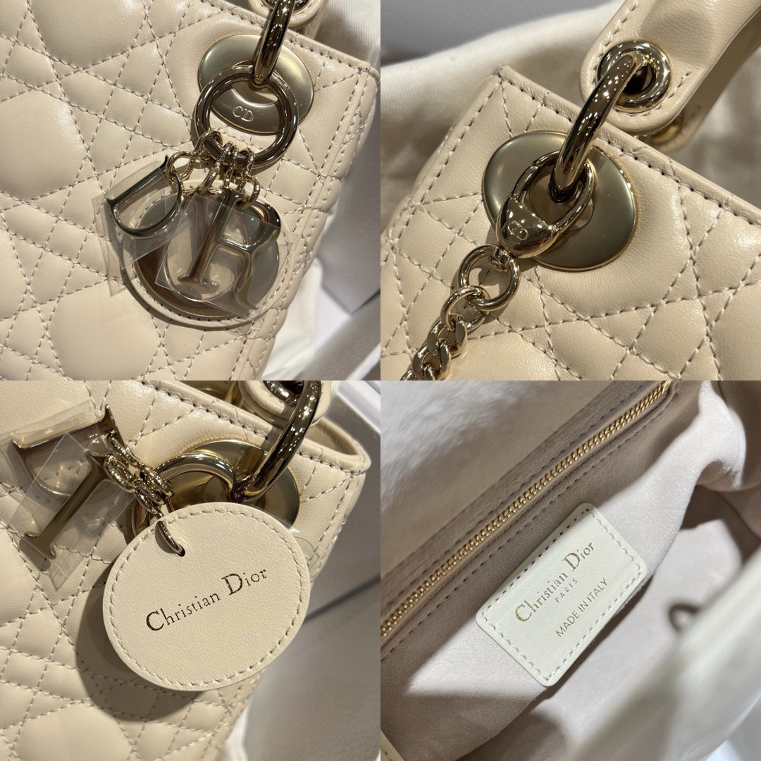 MINI Lady Dior Cannage Lambskin Light Beige - image 7
