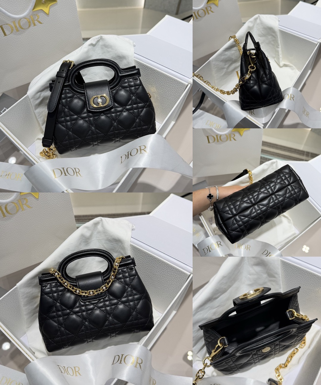 DIOR Jolie Top Handle Mini Bag Cannage Lambskin - image 11