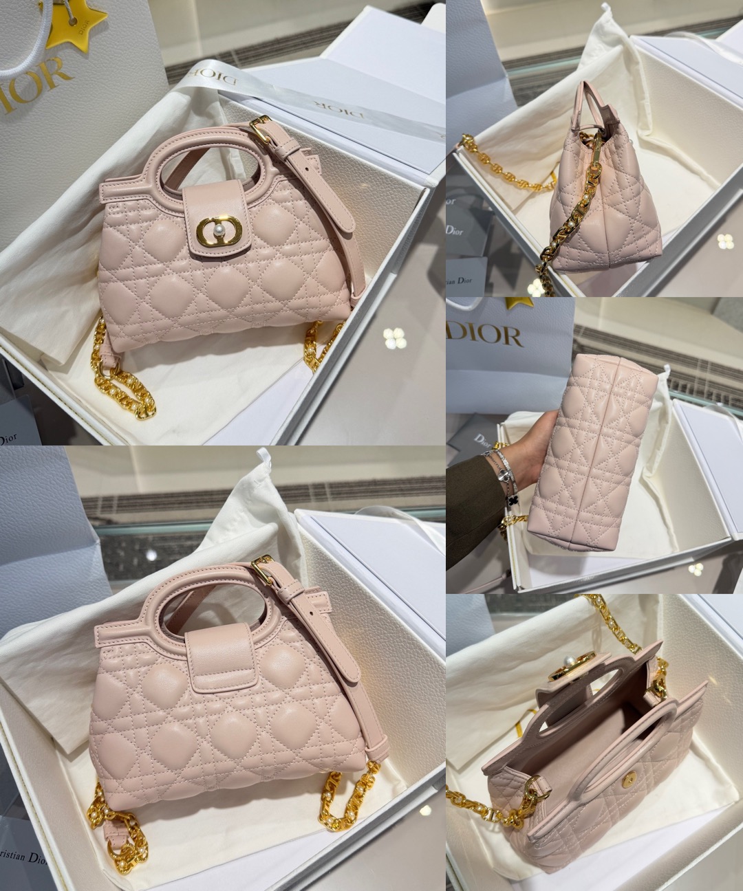 DIOR Jolie Top Handle Mini Bag Cannage Lambskin - image 9
