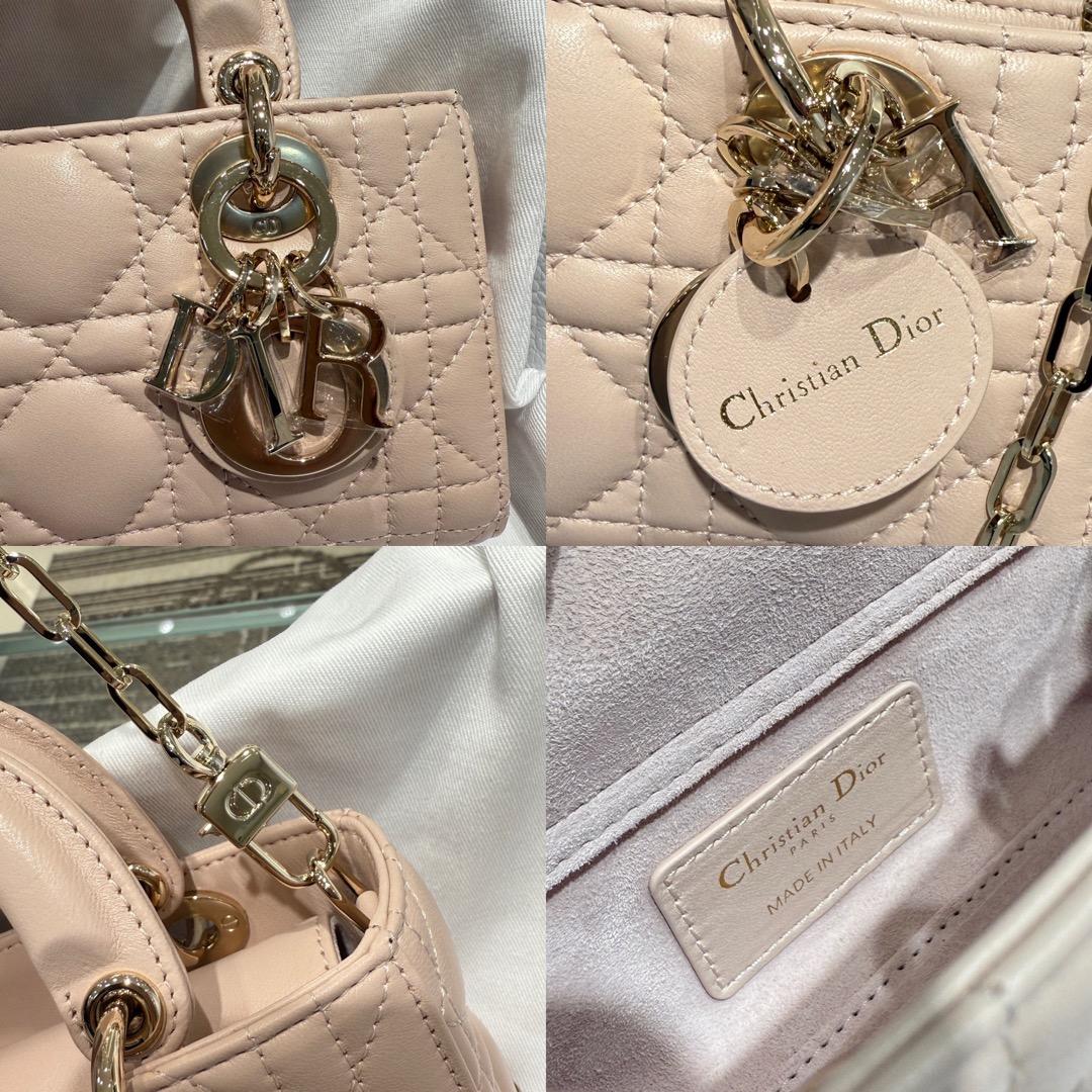 Micro Lady D-Joy Cannage Lambskin Pink - image 7