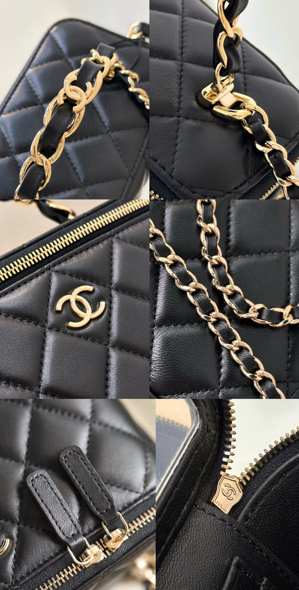 CHANEL 23K Logo Handle Box Bag Lambskin - image 7