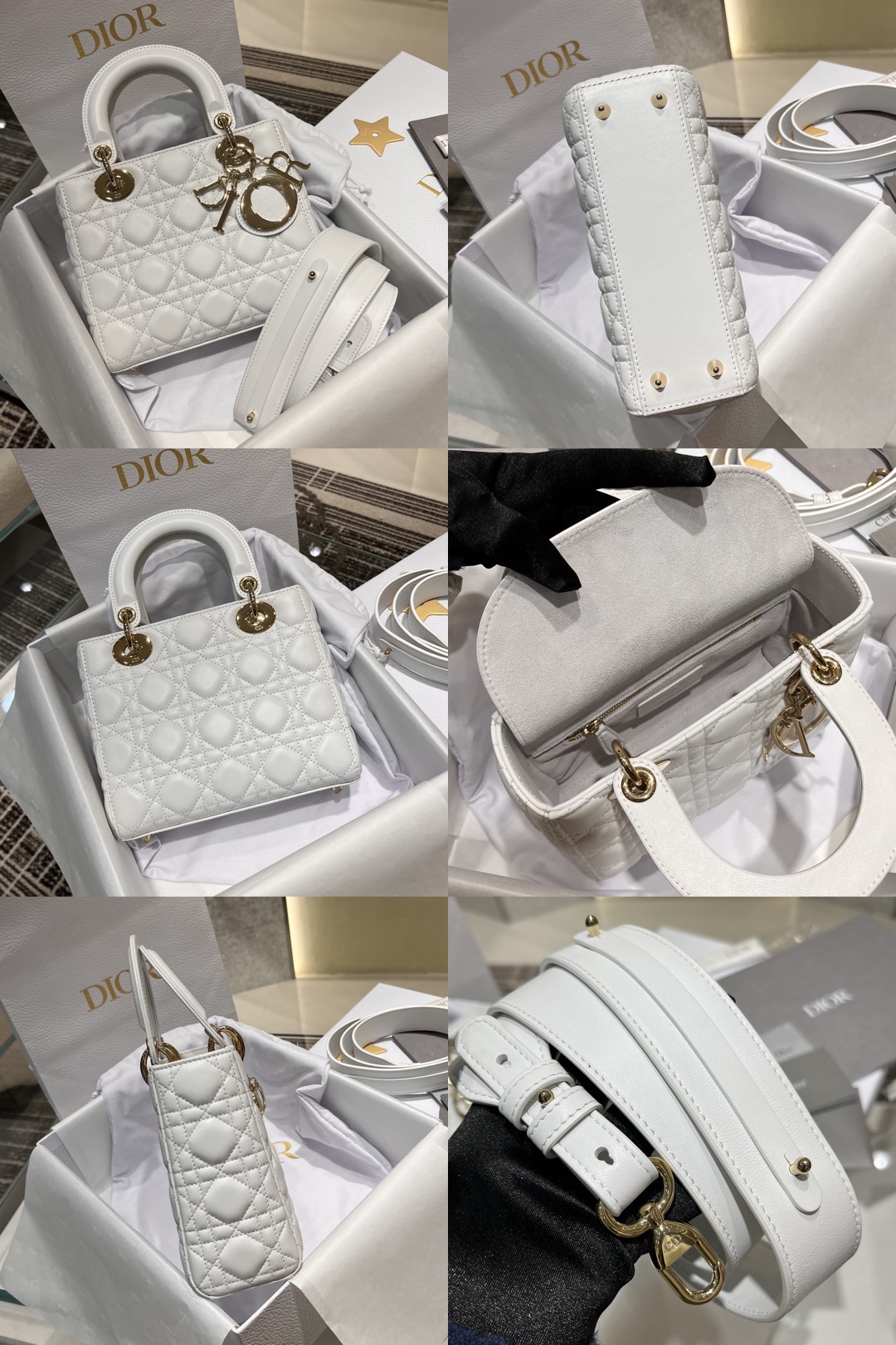 Small Lady Dior Bag Cannage Lambskin - image 13