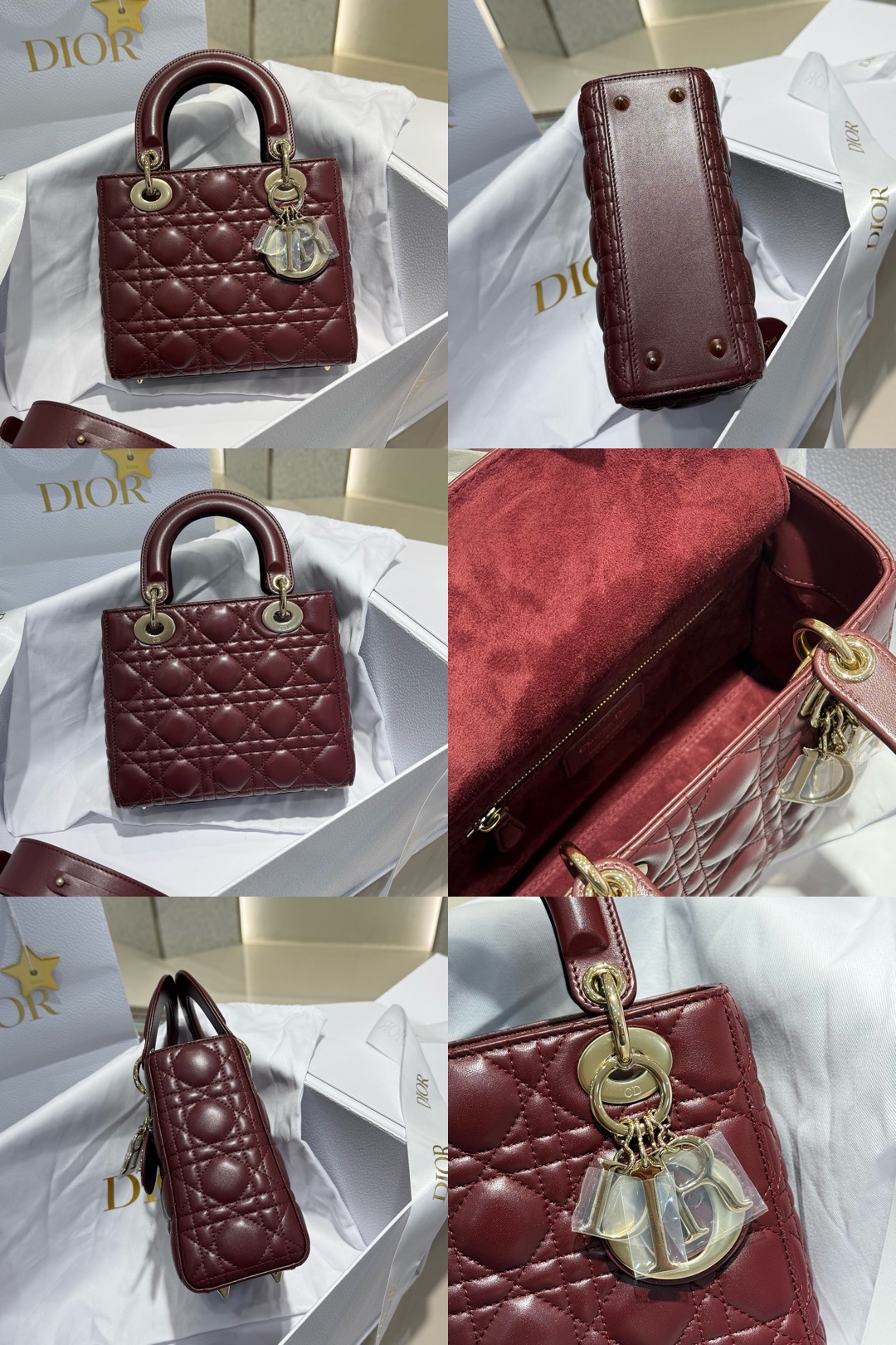 Small Lady Dior Bag Cannage Lambskin - image 17