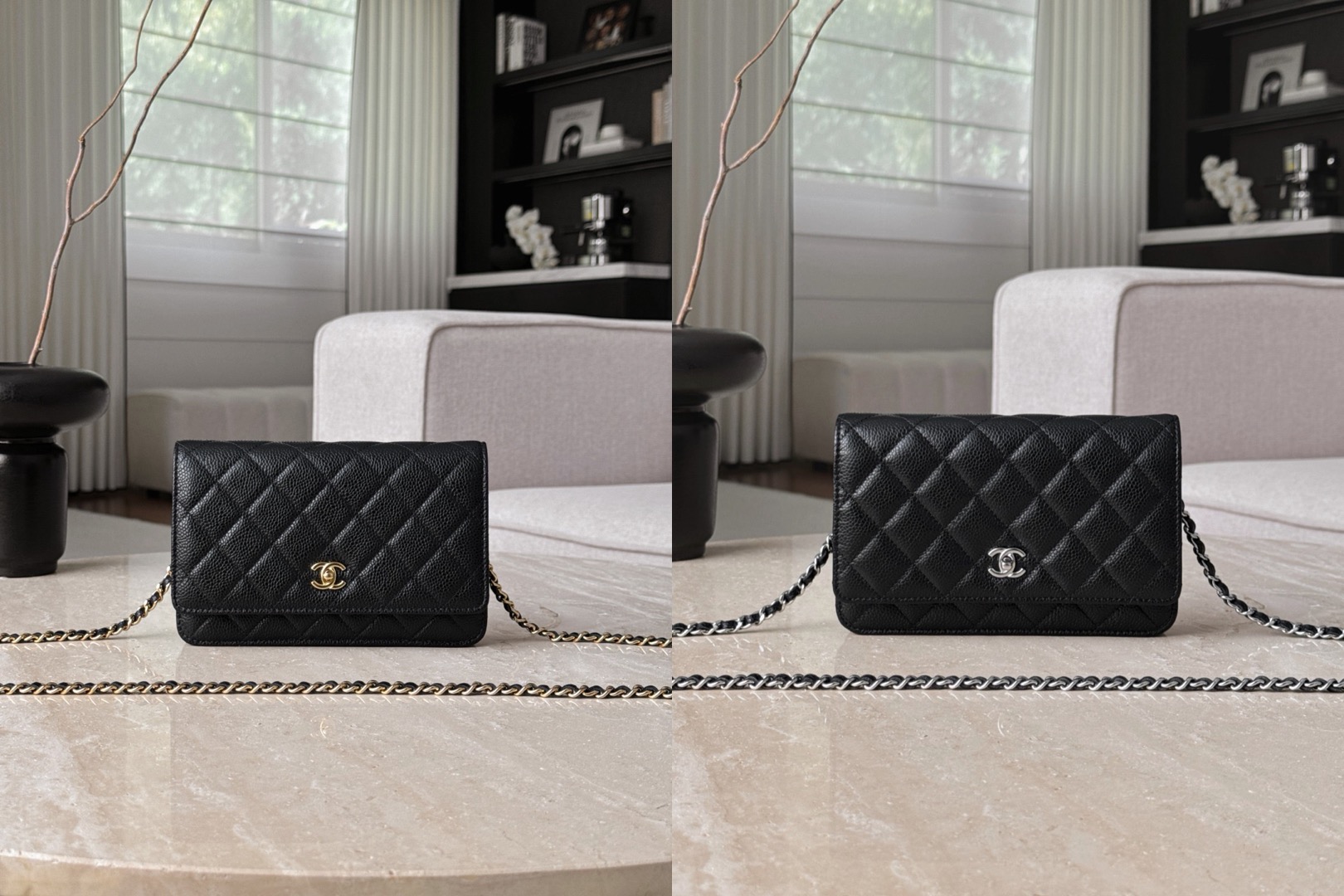 CHANEL WOC Calfskin in Black - image 7