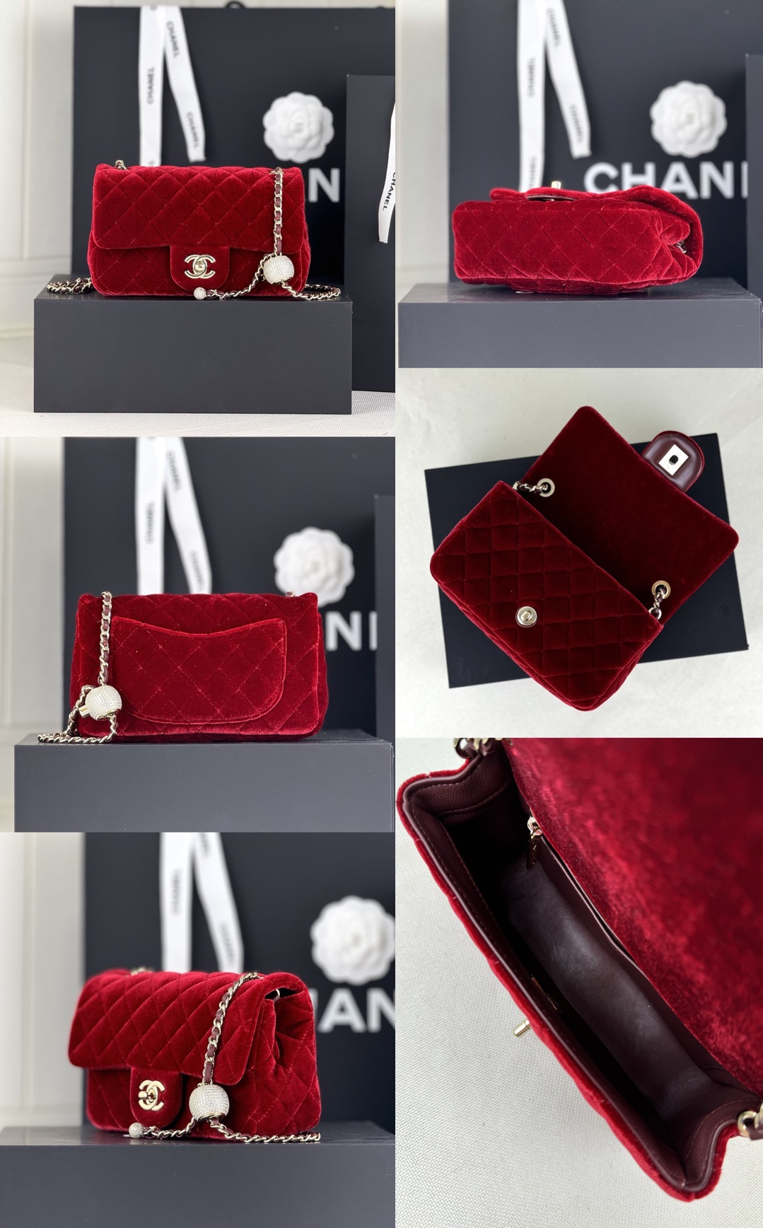 CHANEL MINI Flap Bag Rectangular Ball & Diamond Lock - image 13