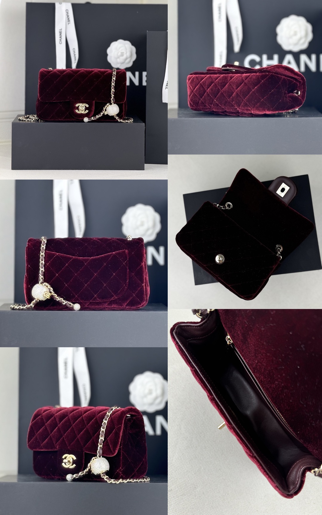 CHANEL MINI Flap Bag Rectangular Ball & Diamond Lock - image 12